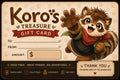 Koro's Treasure Gift Card